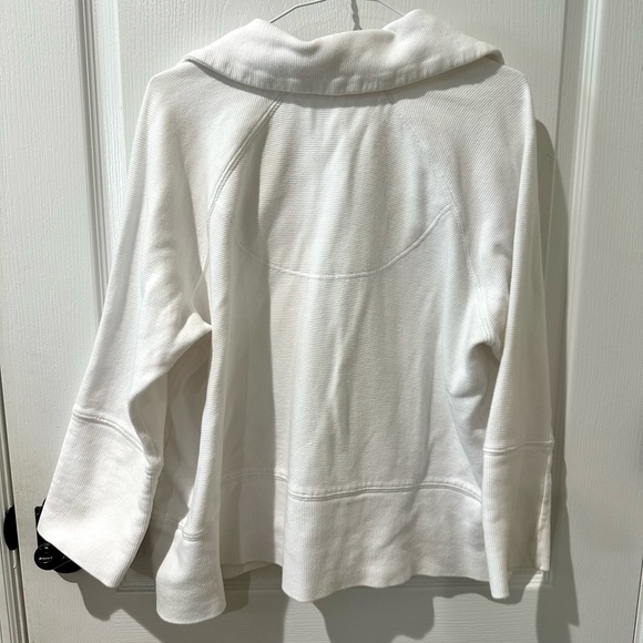 Coldwater Creek White Cotton Loungewear Jacket - Picture 5 of 7